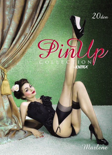 Knittex - Sensuaalne nailonist tagatriibuga sukad Marlene 20 den