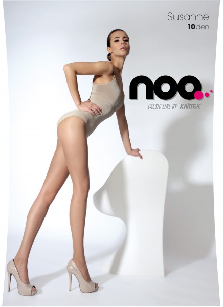 Knittex - 10 den sukkpüksid tugevduseta püksiosaga suvesukkpüksid lahtise varbaosaga Susanne