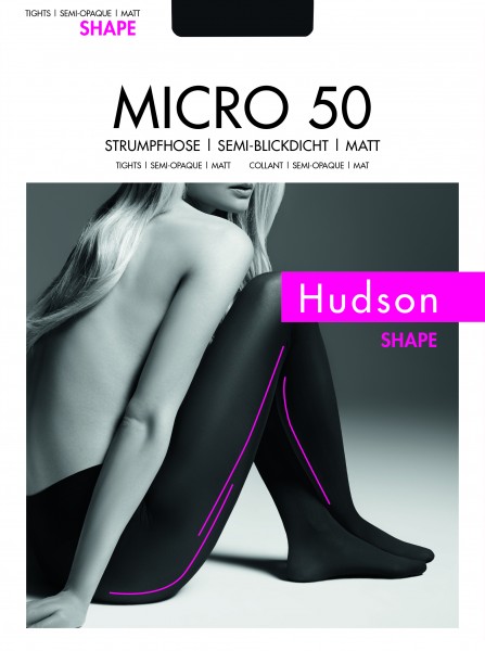 Hudson Micro 50 Light Shape - Läbipaistmatud ja matt sukkpüksid kerge keha kujundava kontrolliga