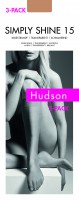 Hudson Simply Shine 15 - Läbipaistmatud ja läikivad põlvikud - 3-Pakk!