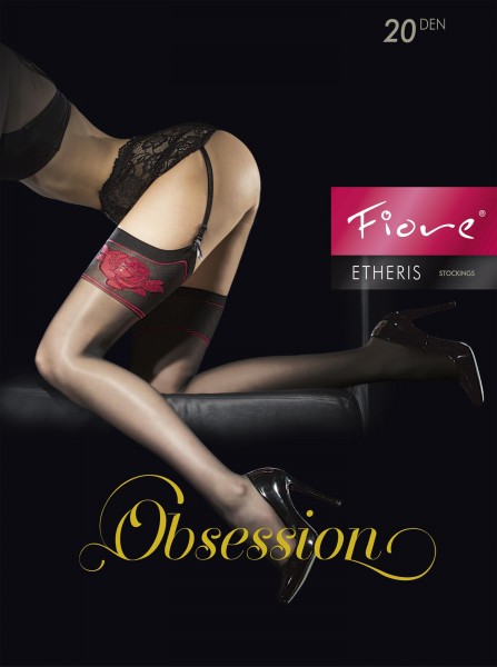 Fiore Etheris - 20 den sukad ilma elastse vöökohata lillemustriga