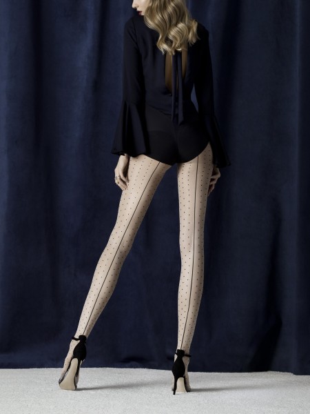 Fiore Intrigue - 20 den sukkpüksid õmblusega ruudulise mustriga