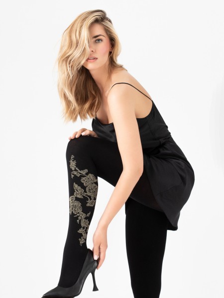 Fiore - 60 den lillemusteriga sukkpüksid kašmiiriga