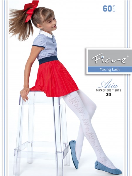 Fiore - Läbipaistmatud lillemustriga laste sukkpüksid Asia 60 den