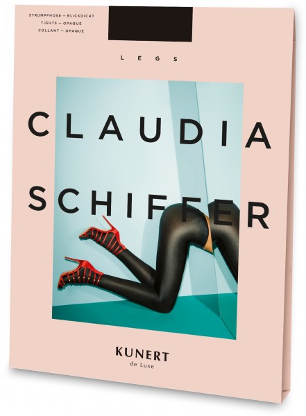 Claudia Schiffer Jalad KUNERT de Luxe - Läikivad Läbipaistmatud Sukkpüksid