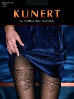 KUNERT Lillemuster Glam - Poolläbipaistev sukkpüksid lillemustriga lurex detailidega