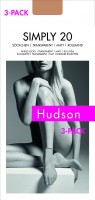 Hudson Simply 20 - Läbipaistvad ja matt põlvikud pitsiservaga - 3-Pakk!