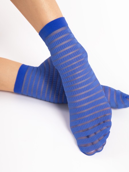 Fiore - 20 denier poolläbipaistev rihveldatud madalad sokid