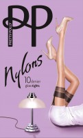 Pretty Polly - Nylons 10 denier läikiv sukkpüksid sukapaelavöö efektiga
